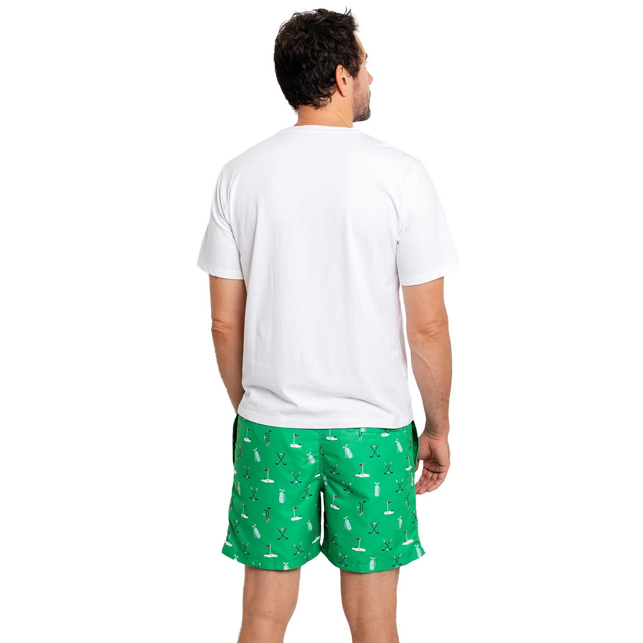 Men's Golf Green Swim Shorts - 5.75" inseam